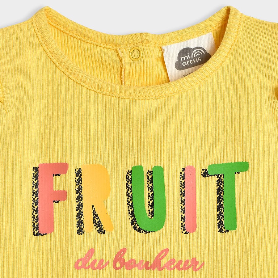 Fruits Love Yellow Top & Pajama Set Clothing Set 6