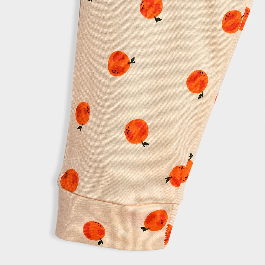 Fruits Printed Peach Top & Pajama Set Clothing Set 10