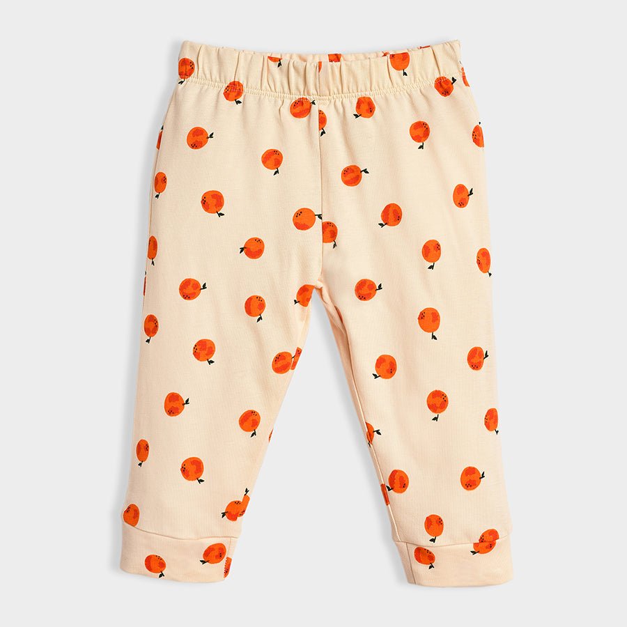 Fruits Printed Peach Top & Pajama Set Clothing Set 7