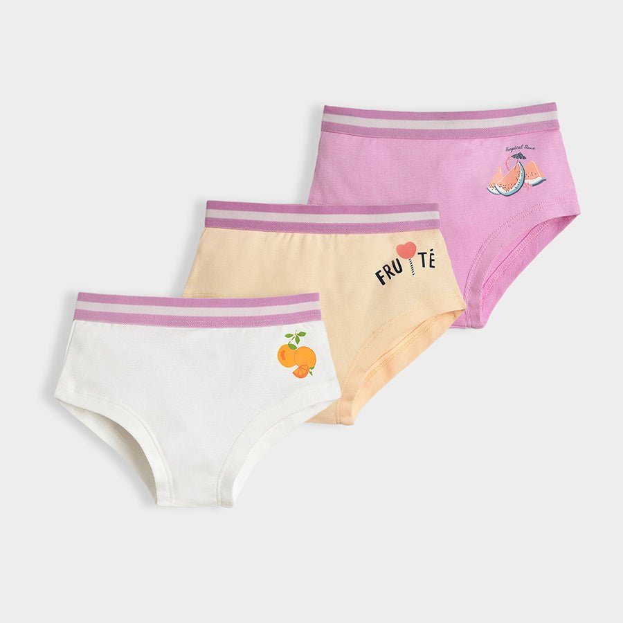 Fruits Tropical Rib Multicolor Panty Pack of 3 Panty 1