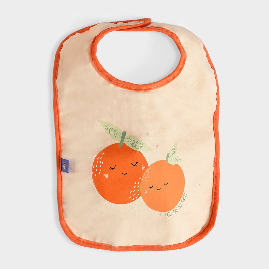 Fruits Weaning Bib Peach Pack of 2 Bibs 3