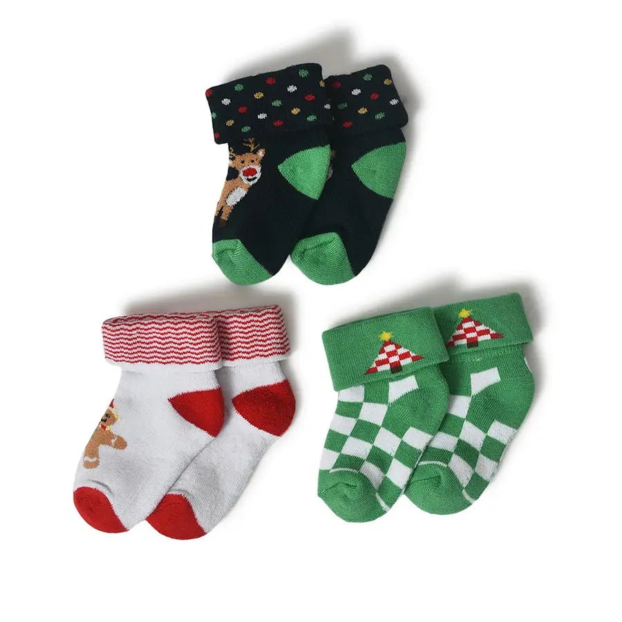 Fundays Kids Jingle Socks Set of 3 Socks 1