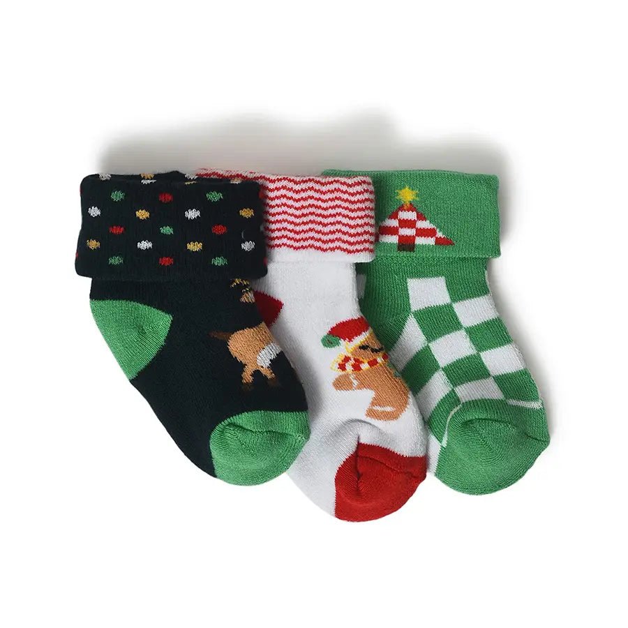 Fundays Kids Jingle Socks Set of 3 Socks 4
