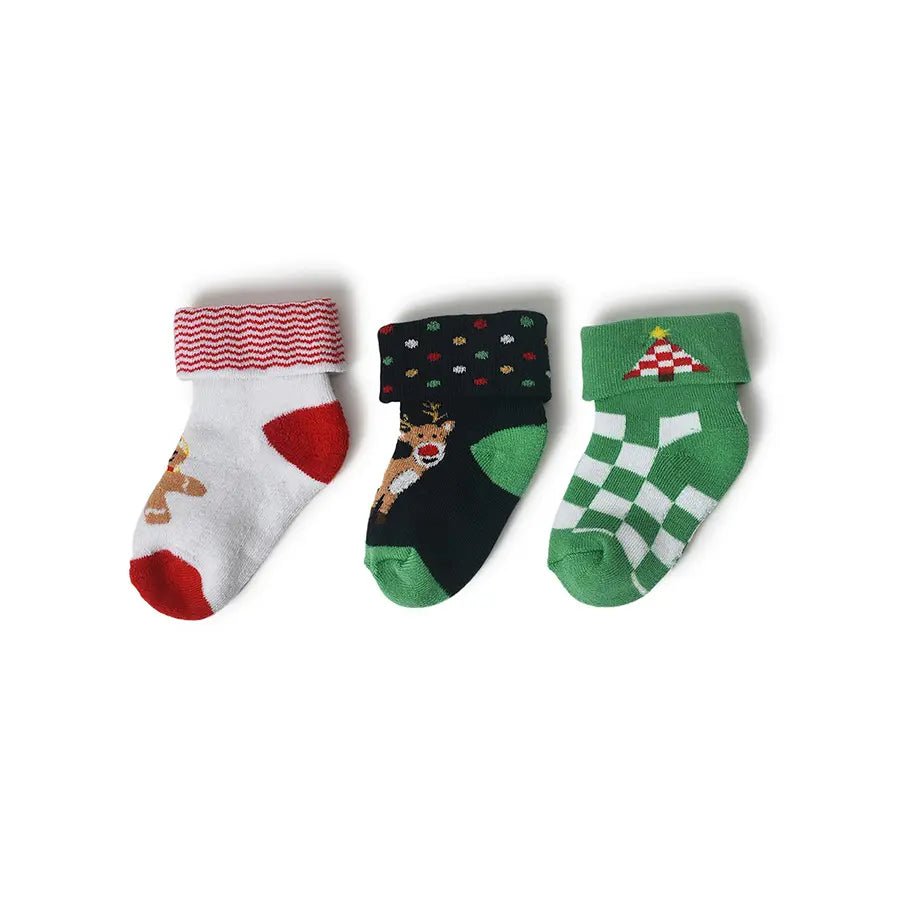 Fundays Kids Jingle Socks Set of 3 Socks 2