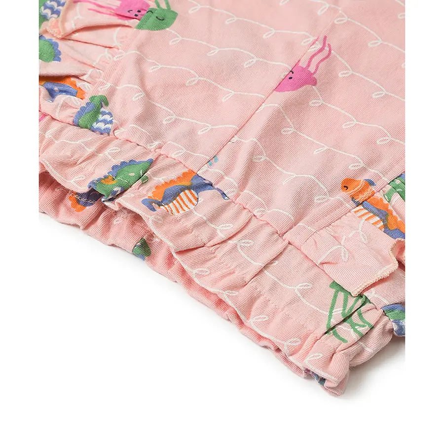 Girls Sea Animal Print Shorts- (Pack of 3) Shorts 12
