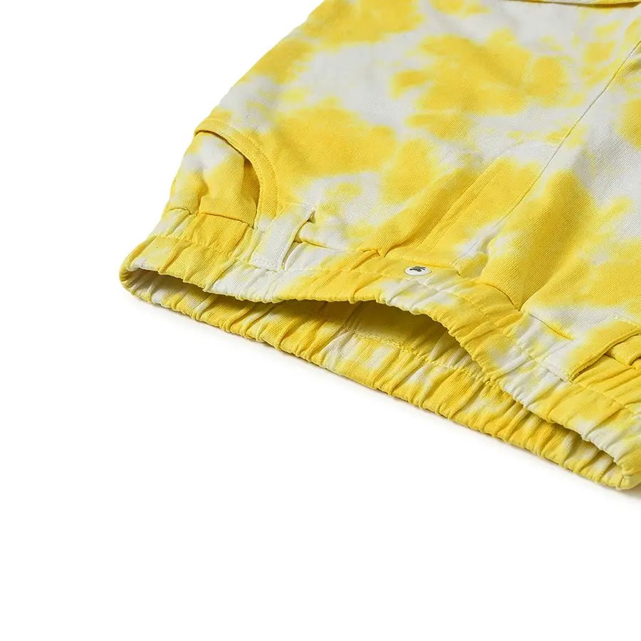 Girls Tie & Dyed Shorts- Yellow Shorts 5