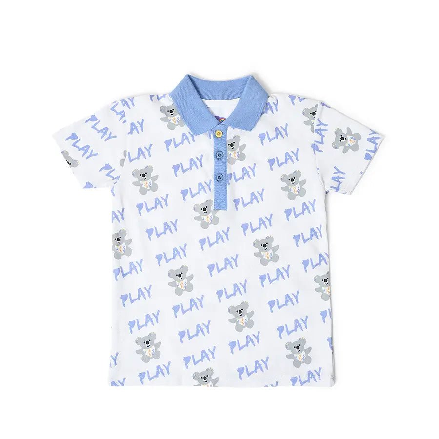 Kids Printed Polo T-shirt-T-Shirt-1