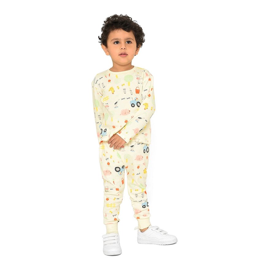 Kids Sweatshirt & Pyjama Set- White Clothing Set 15