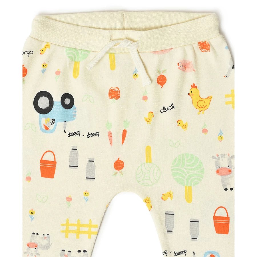 Kids Sweatshirt & Pyjama Set- White-Clothing Set-10