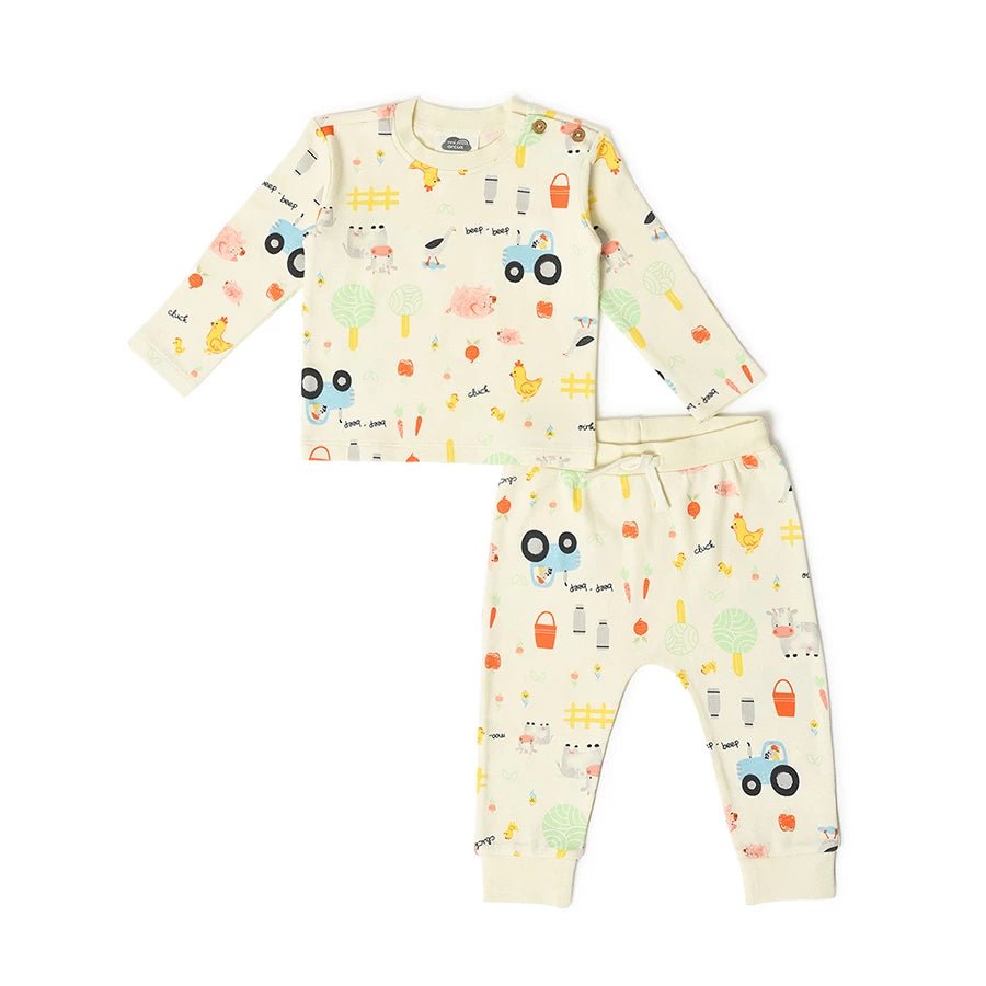 Mi Arcus - Kids Sweatshirt & Pyjama Set- White - Clothing Set