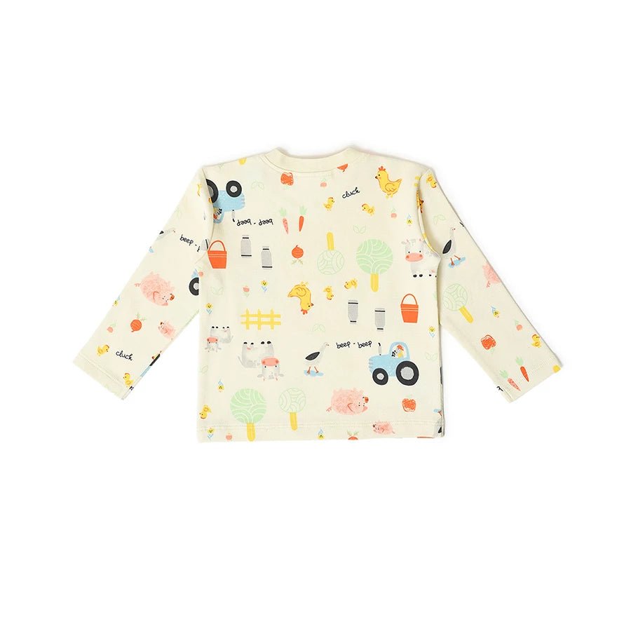 Kids Sweatshirt & Pyjama Set- White-Clothing Set-3