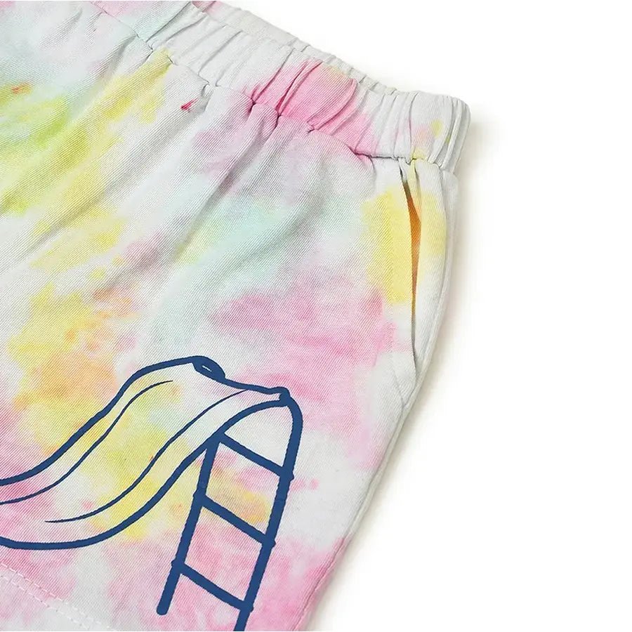 Kids Tie & Dyed Shorts- Pack of 2-Shorts-9