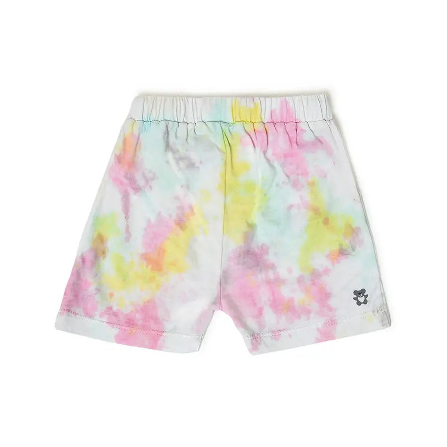 Kids Tie & Dyed Shorts- Pack of 2-Shorts-6
