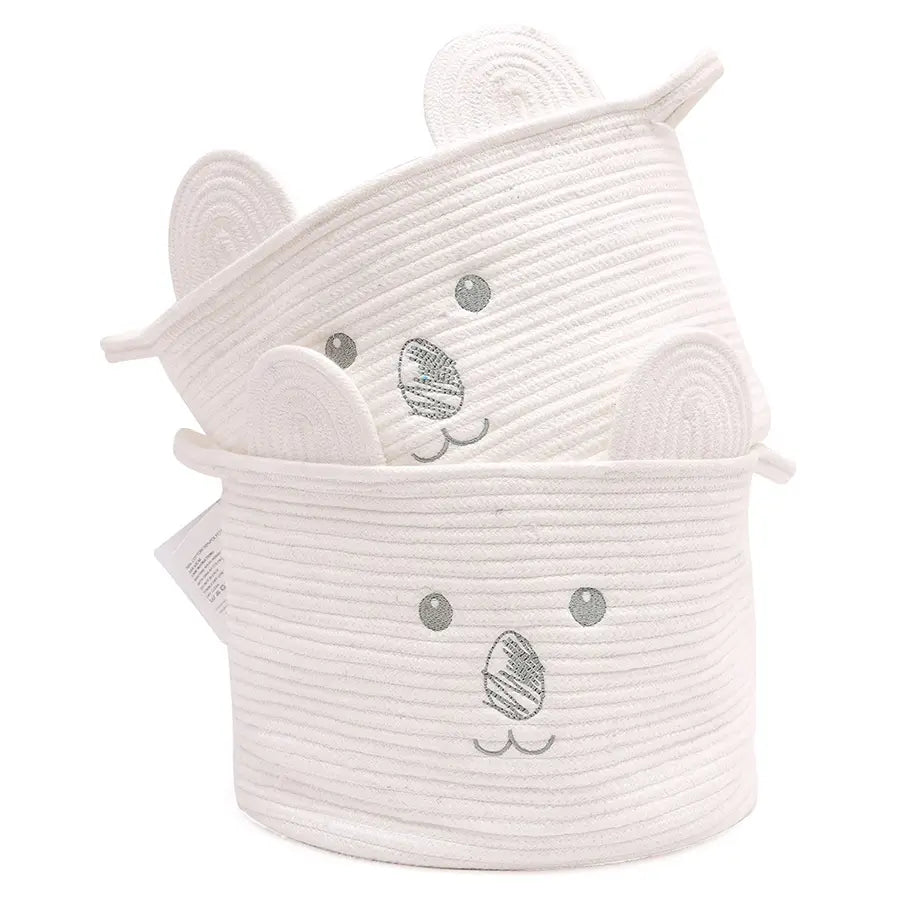 Koala Cotton Rope Storage Basket - Combo Pack of 2 Accessories 1