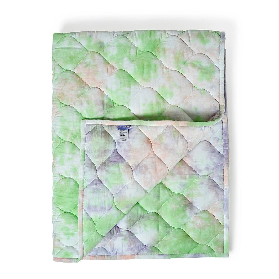 Mermazing Unisex Crystal Woven Tie & Die Comforter Green Comforter 4