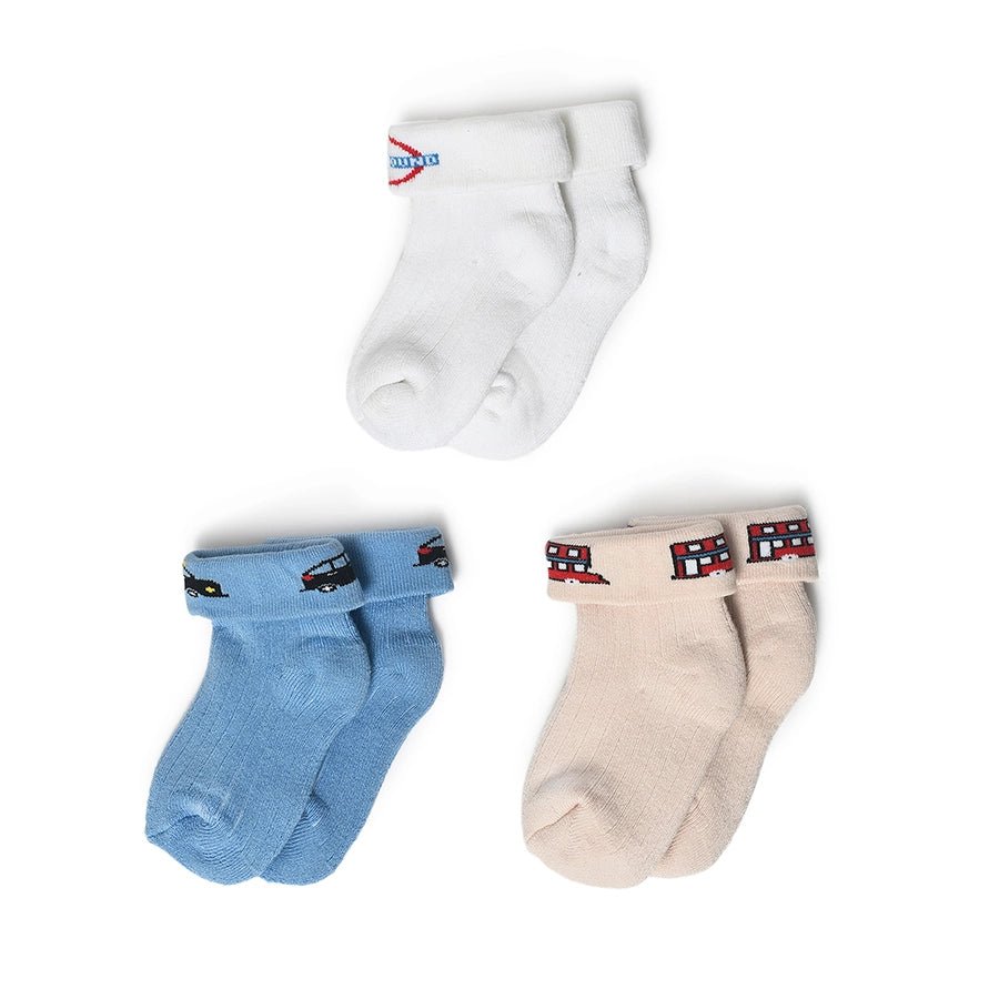 Misty Ankle Length Terry Socks for Kids Pack of 3-Socks-1