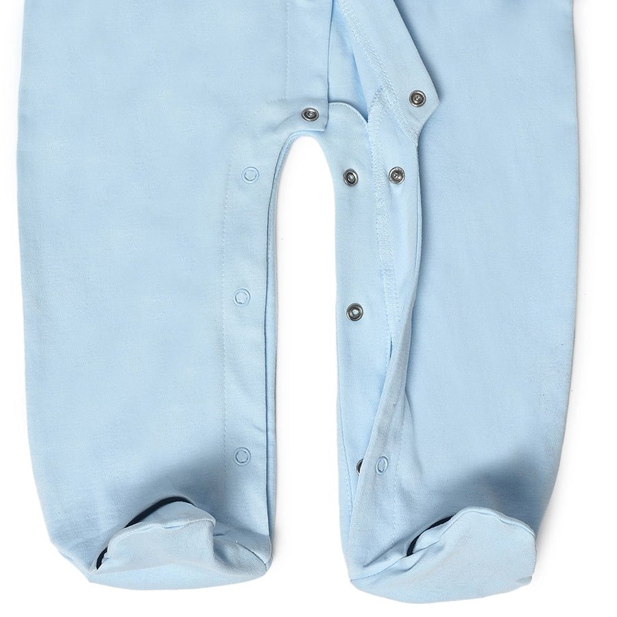 Misty Baby Blue Sleep Suit with Booties Sleepsuit 5