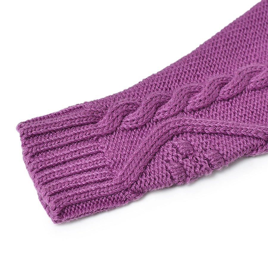 Misty Chunky Knitted Cardigan Purple Cardigan 6