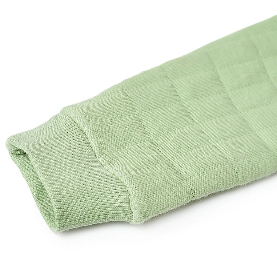 Misty Corgi Quilted Green Sweatshirt & Pajama Set Clothing Set 8