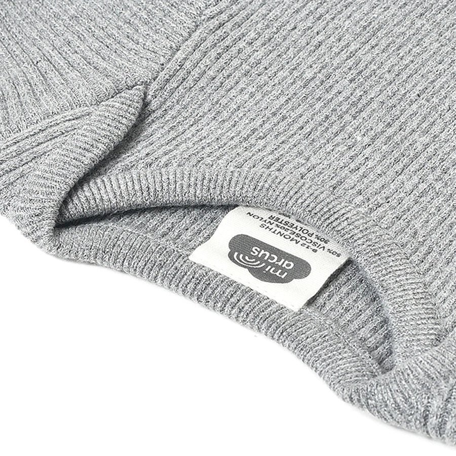 Misty Full Sleeve Knitted Thermal Grey Top-Thermal Top-5