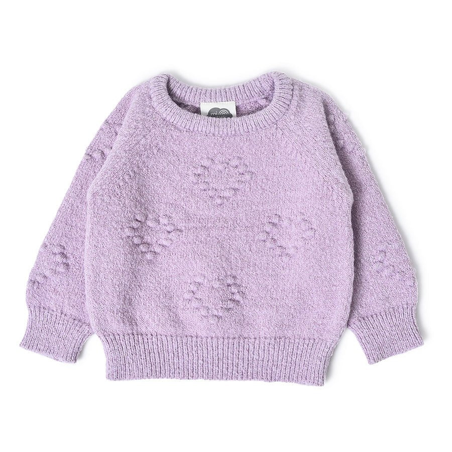 Misty Glimmer Knitted Sweater for Kids-Sweater-1