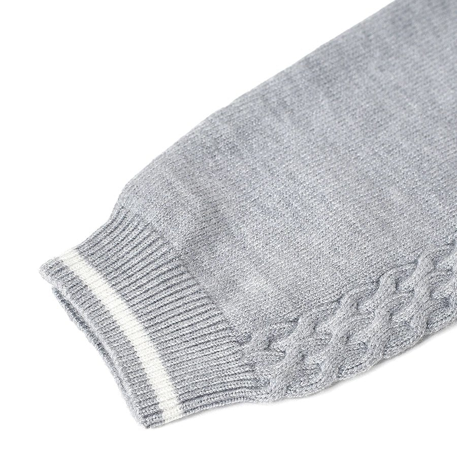 Misty Grey Knitted Sleep Suit-Sleepsuit-6