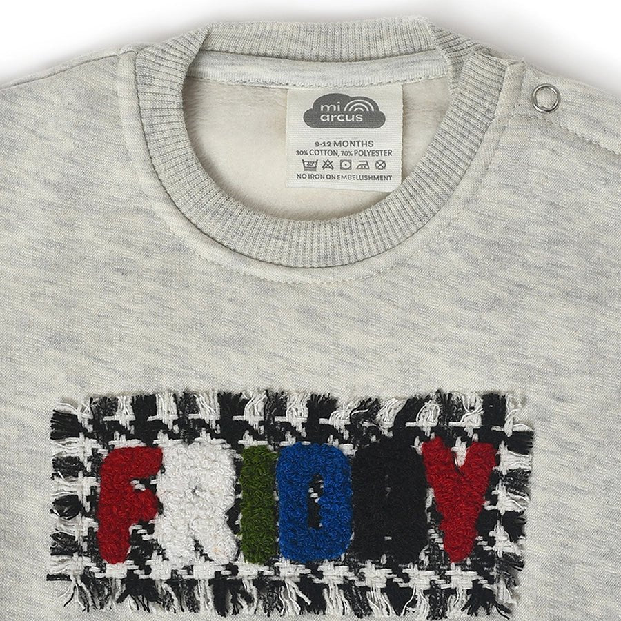 Misty Grey Knitted Sweatshirt for Kids Sweatshirt 4