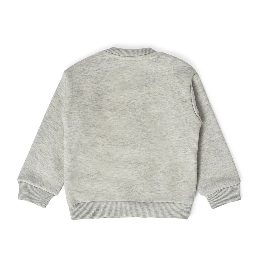 Misty Grey Knitted Sweatshirt for Kids Sweatshirt 3