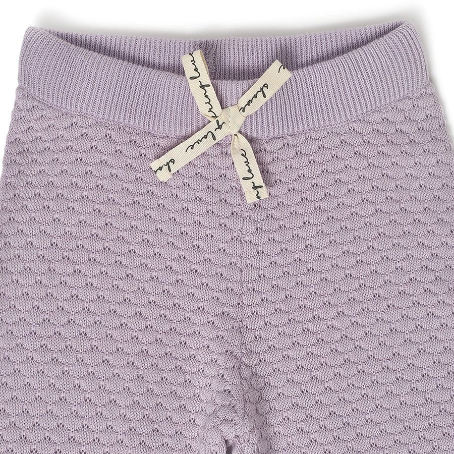 Misty Knitted Cardigan with Pyjama Set-Clothing Set-6