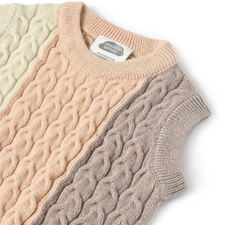 Misty Knitted Cream Sleeveless Sweater Sweater 4