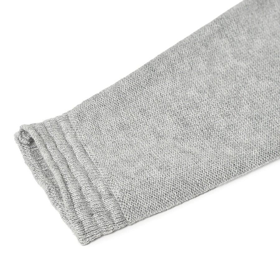 Misty Knitted Grey Shawl Collar Cardigan-Cardigan-5