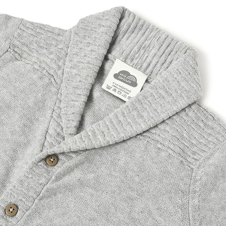 Grey shawl 2025 collar cardigan