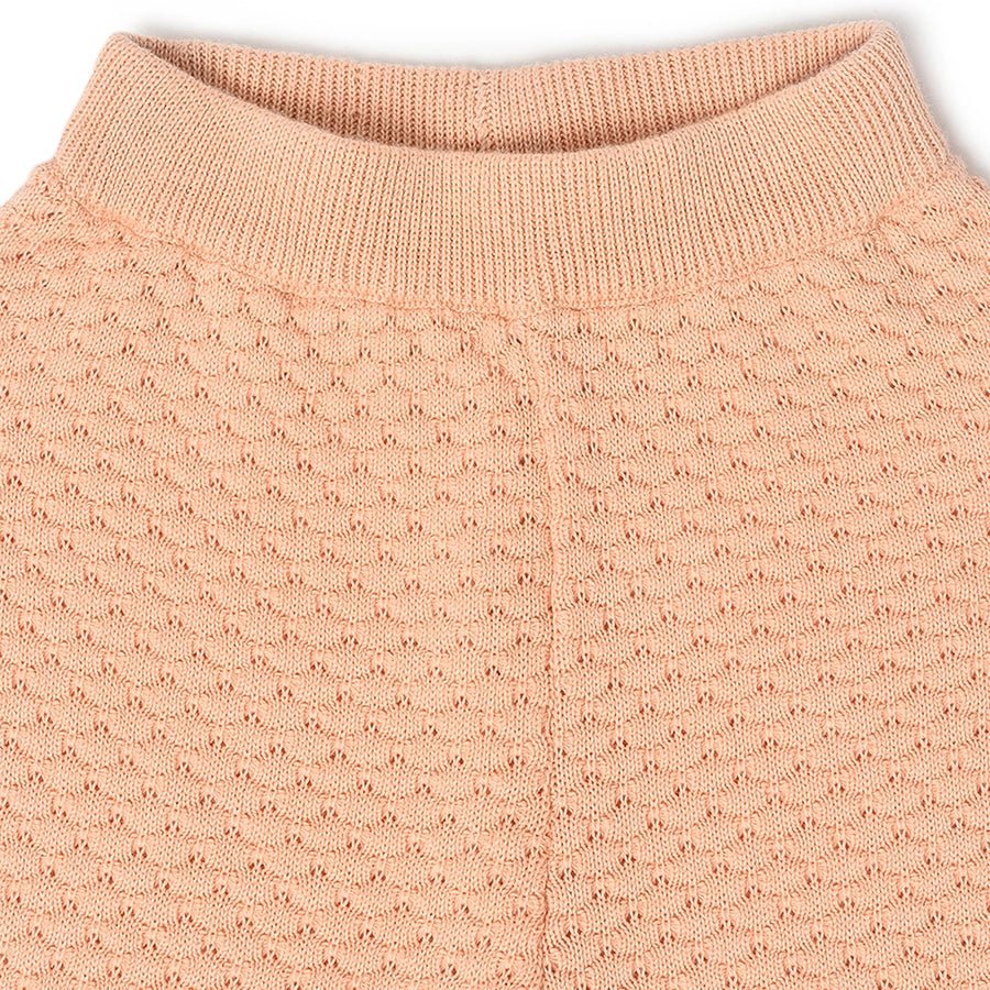 Misty Knitted Peach Jumper Set with Booties-Clothing Set-13