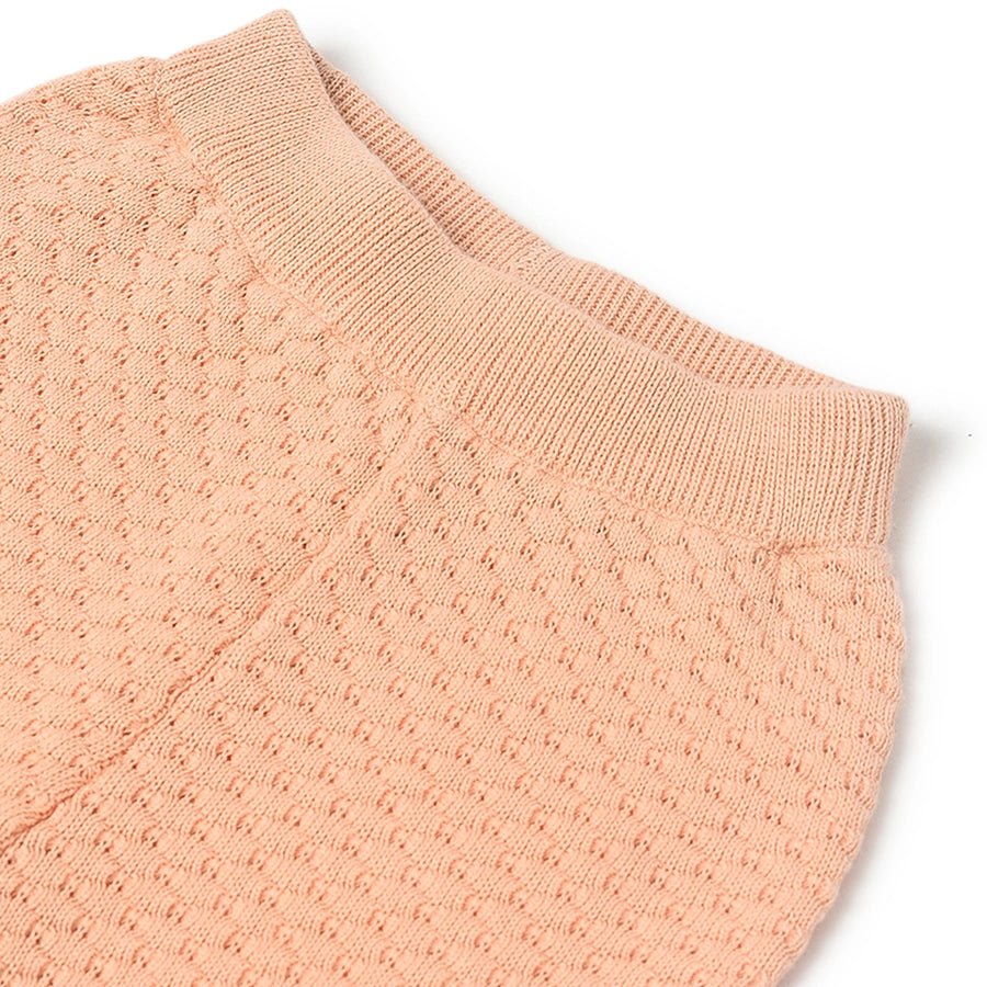 Misty Knitted Peach Jumper Set with Booties-Clothing Set-14