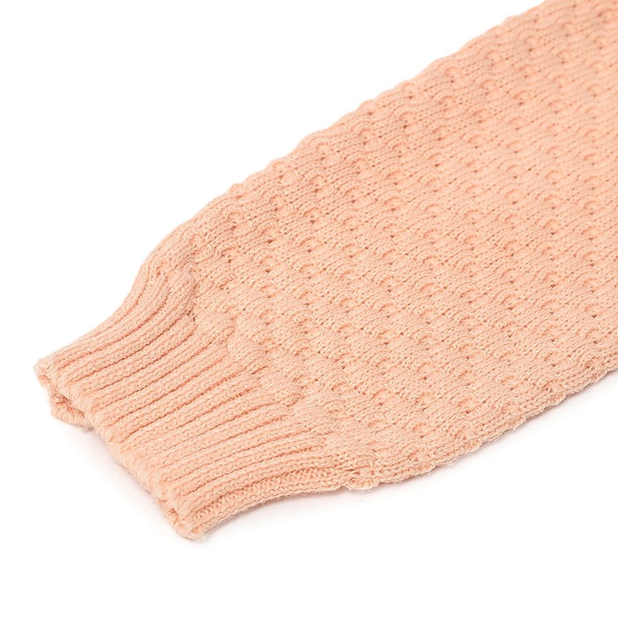Misty Knitted Peach Jumper Set with Booties-Clothing Set-10