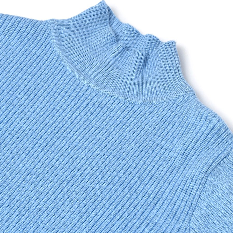 Misty Knitted Thermal Blue Top with Turtle Neck Thermal Top 5