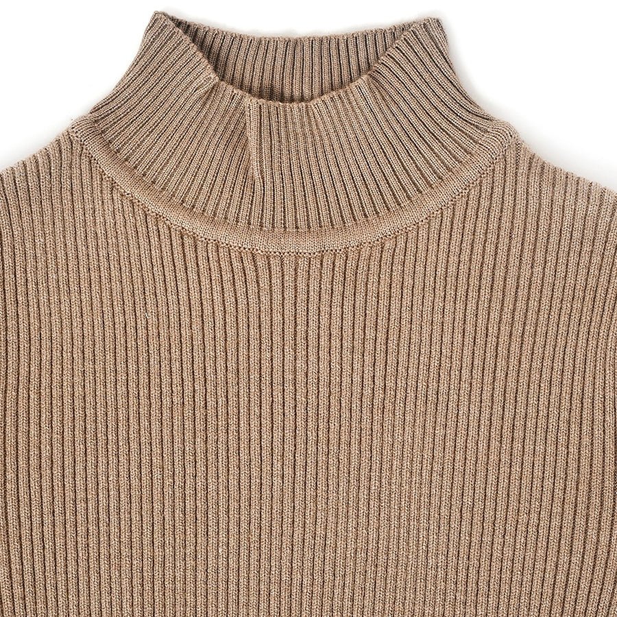 Misty Knitted Thermal Brown Top with Turtle Neck Thermal Top 4