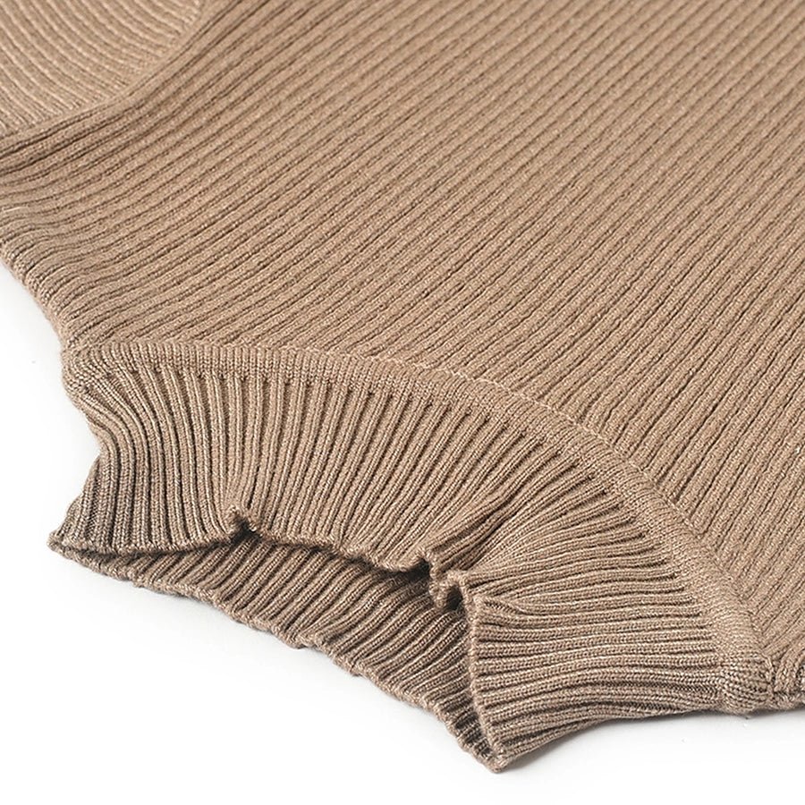 Misty Knitted Thermal Brown Top with Turtle Neck Thermal Top 6