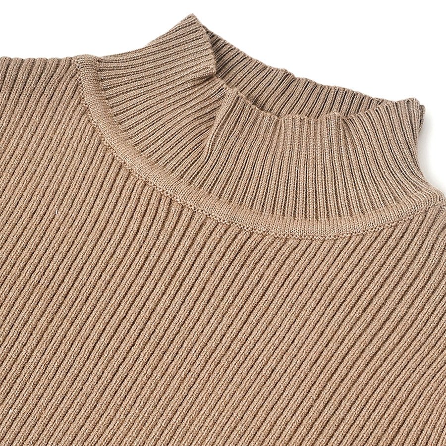 Misty Knitted Thermal Brown Top with Turtle Neck Thermal Top 5