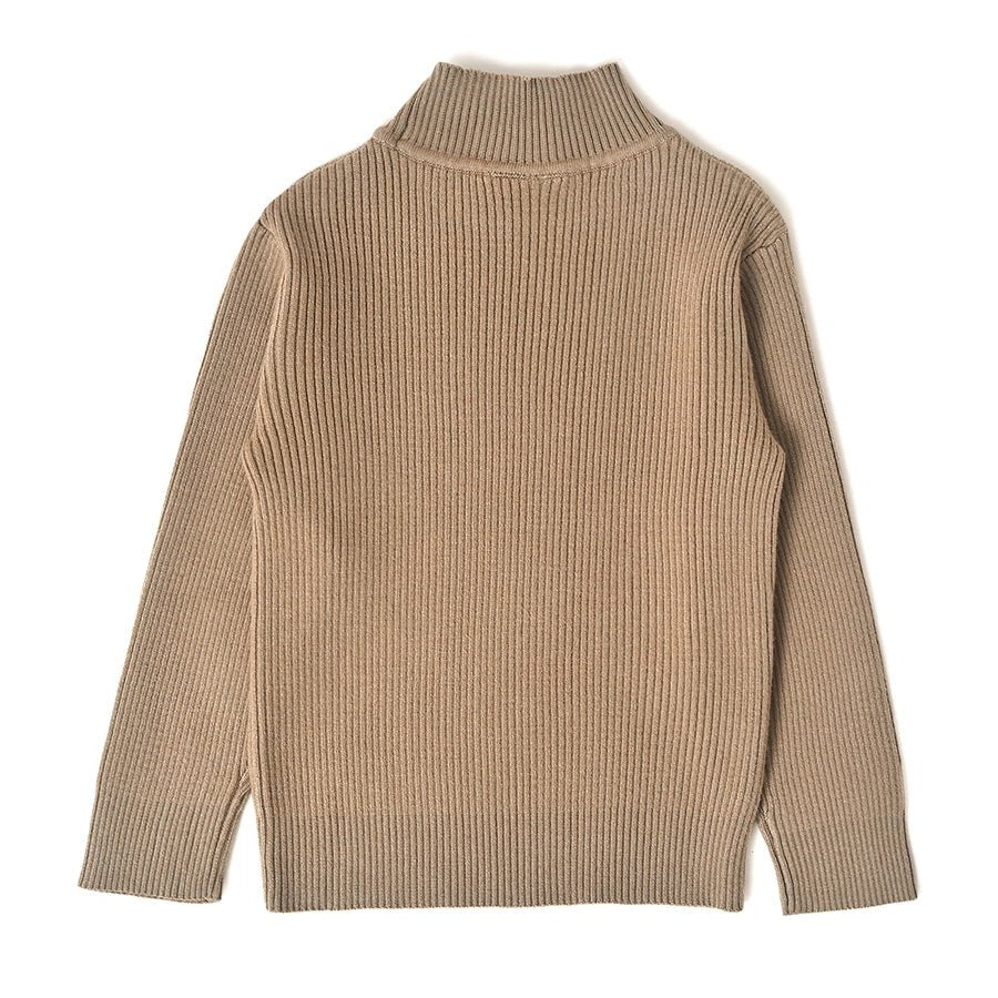 Misty Knitted Thermal Brown Top with Turtle Neck Thermal Top 3