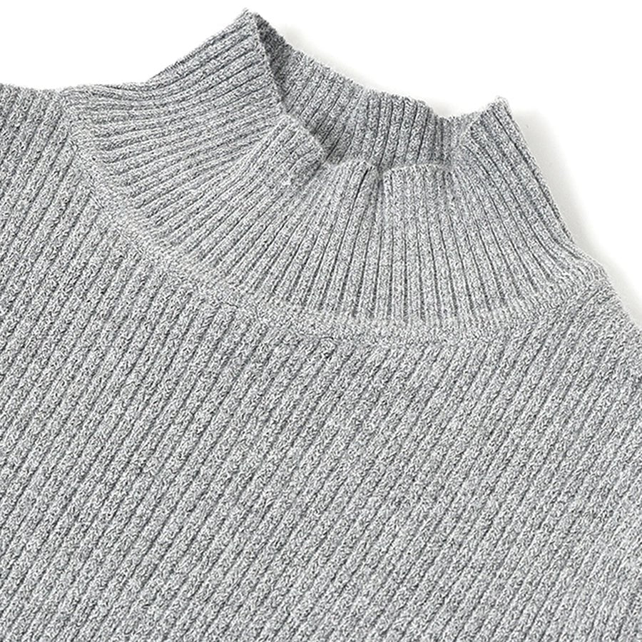 Misty Knitted Thermal Grey Top with Turtle Neck Thermal Top 5