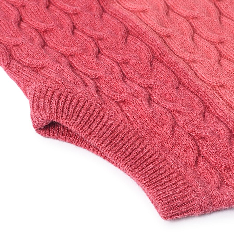 Misty Rose Sleeveless Knitted Sweater for Kids Sweater 7