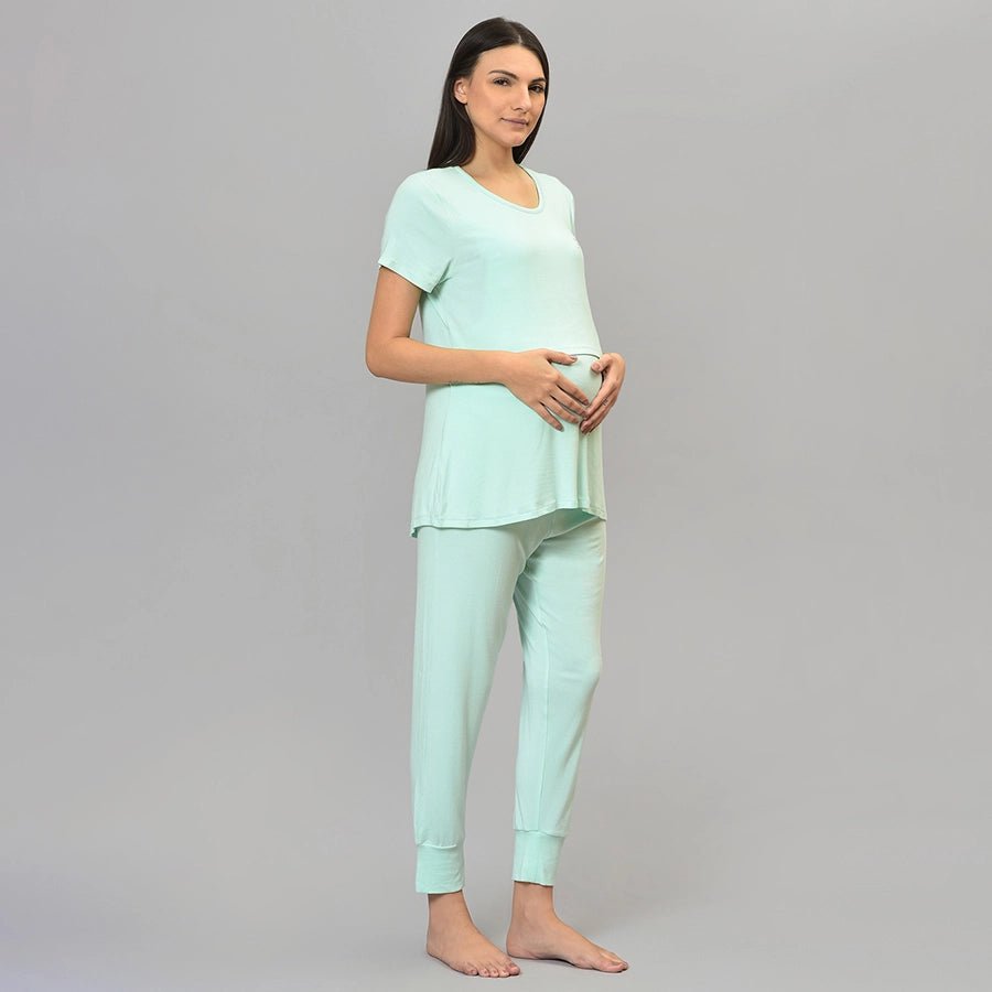 Misty Seagreen Maternity Set-Clothing Set-1