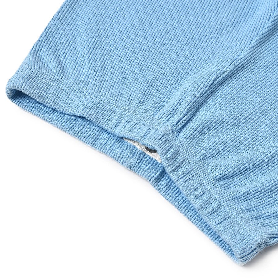 Misty Sky Blue Sweatshirt With Pajama Set-Clothing Set-12