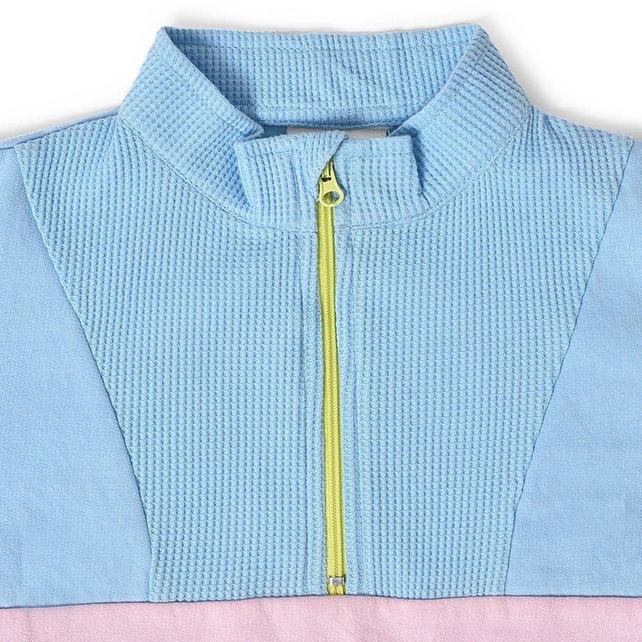 Misty Sky Blue Sweatshirt With Pajama Set-Clothing Set-4
