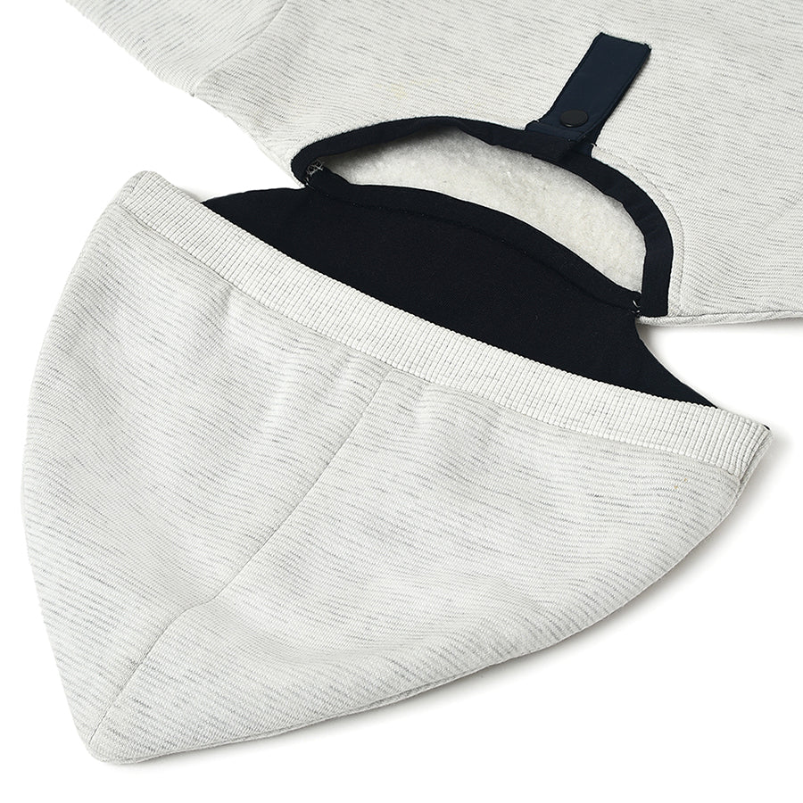Misty White Hooded Pullover Sweatshirt-Hooded Sweatshirt-5