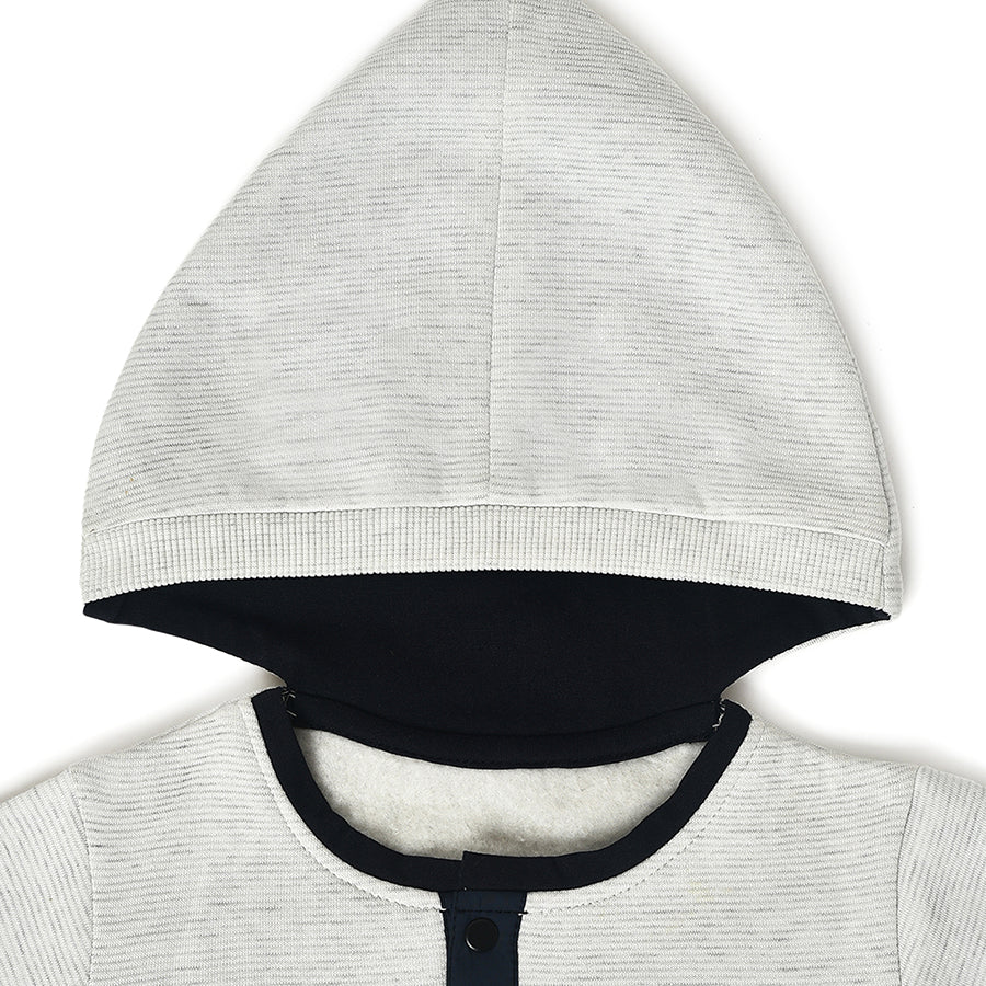 Misty White Hooded Pullover Sweatshirt Sweatshirt 3