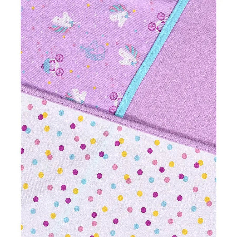 Muffle Interlock First Layer Sheet - Unicorn ( Pack of 3) Swaddle Wrap 4