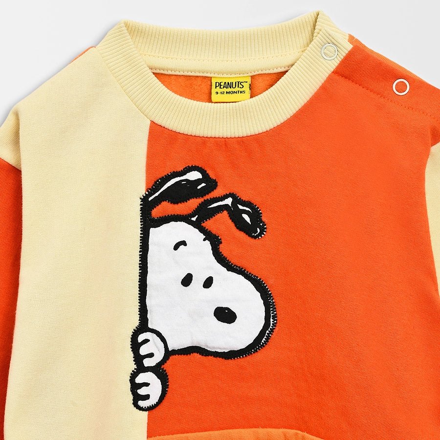 Peanuts Color Block Round Sweatshirt for Boys Sweatshirt 3