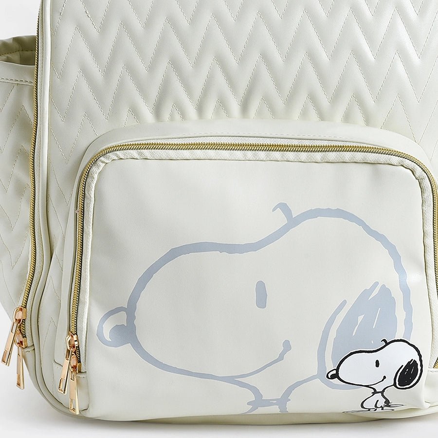 Peanuts Cream Snoopy Vegan Leather Diaper Bag 50x20 cm Diaper Bag 6
